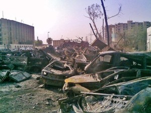 Resti di un attacco terroristico a Baghdad. L'Iraq è il Paese più colpito di sempre.