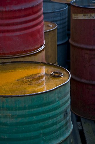 Colorful Old Oil Barrels by L.C.Nøttaasen venezuela crisis foto